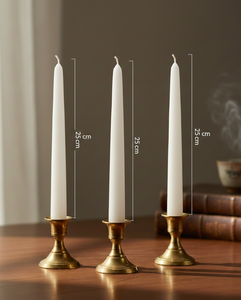 Bougie conique standard de 25 cm en cire de paraffine parfumée, mèche en coton, sans fumée, parfum personnalisé, faite à la main, pour Halloween, Noël, dîner - Product Image 1