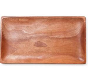 Plateau de rangement en bois rectangulaire verni, design moderne et luxueux, compartiment unique, compatible lave-vaisselle, multifonctionnel pour une utilisation sur table - Product Image 5