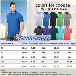 Chemise à manches courtes pour homme, imprimé turquoise, tricotée, respirante, polyester/coton, logo sur le devant, chemises de golf décontractées, coupe classique - Product Image 6