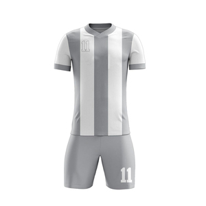 Ensemble d'uniformes de football unisexes de haute qualité 100% polyester, short imprimé à l'avant, anti-UV, séchage rapide, respirant, kit de sport d'équipe - Product Image 5