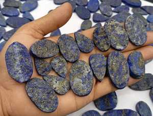 Cabujón de Piedra Preciosa de Lapislázuli Natural en Stock |   Piedra de pirita azul profundo para la fabricación de joyas |   Proveedor Mayorista a Granel en India - Product Image 6