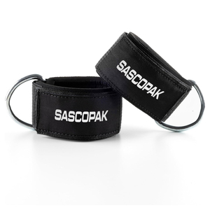 Sangle de poignet et de cheville réglable pour musculation et entraînement de force, avec logo personnalisé, rembourrée en néoprène et anneau en D, pour machine à câble - Product Image 2
