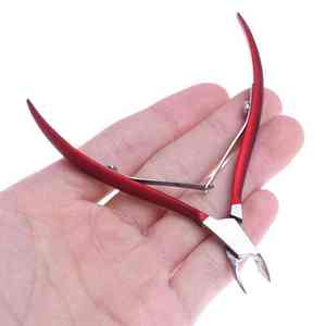 Stainless <b>Nail</b> Cuticle Nipper Fingernail Toenail Cuticle Nipper Trimming Handle Dead Skin Black And Red <b>Nail</b> Nipper - Product Image 2