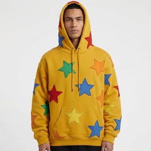 Sweat à capuche personnalisé imprimé étoiles sur toute la surface, en molleton épais, coupe oversize, motif étoile graphique, unisexe, style streetwear - Product Image 1