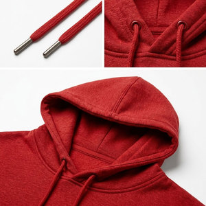 Sporty Style Polyester Lightweight Men’s Long Sleeve Hooded <b>Red</b> <b>Hoodie</b> Workout Quick Dry Breathable Athletic Training Running - Product Image 5