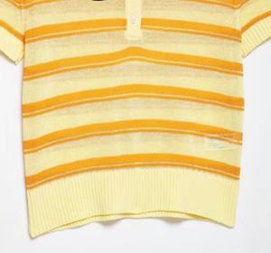 Camiseta de Golf para Hombre, de Manga Corta, con Puntos Amarillos, Tejida, 100% Algodón, Transpirable, Corte Regular, Informal - Product Image 4