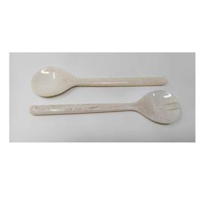 Cuchara de servir de resina hecha a mano con diseño abstracto único, mango largo, acabado brillante, utensilio decorativo de cocina para comer. - Product Image 4