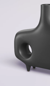Creative Iron Decorative <b>Vase</b> Minimalist <b>Black</b> Metal <b>Flower</b> Vessel Unique Sculptural Table Centerpiece for Interior Design - Product Image 3
