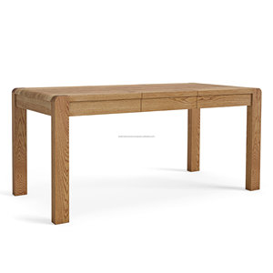 Modern <b>Wood</b> <b>Dining</b> <b>Table</b> Set with 4 Slat Back Chairs Scandinavian Design <b>Extendable</b> Home Furniture for <b>Dining</b> Room - Product Image 2