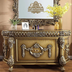 Ensemble de meubles de chambre à coucher en teck de style baroque européen moderne, fait à la main, taille personnalisée, réduction - Product Image 5