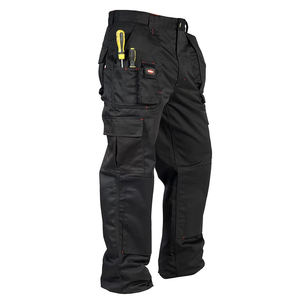 RICSA INTERNATIONAL Men's High Visibility Heat Transfer Printed Polyester CE Certified <b>Work</b> Pants Navy Reflective Stripes <b>Cargo</b> - Product Image 5