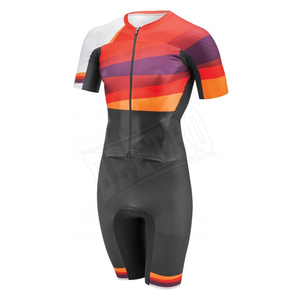 Maillot de cyclisme personnalisé pour homme, manches courtes, séchage rapide, coupe-vent, ensemble respirant en Spandex/Polyester - Product Image 3