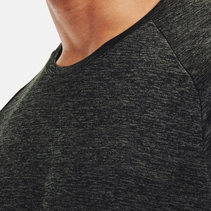 <b>Men's</b> O-Neck T-Shirt Solid <b>Blue</b> Short Sleeve Regular Fit Knitted Casual Fitness Wear Quick Dry Front Logo 100% Cotton Breathable - Product Image 2