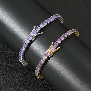 <b>Indian</b> Manufacture Fashion Iced Out Hip Hop <b>Silver</b> Plated Luxury Bracelet IGI Certified Natural Diamonds Available Factory Price - Product Image 1