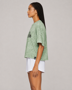 T-shirt Femme Coupe Droite Col Rond Délavé à l'Acide Broderie Personnalisée Logo Style Urbain Été 100% Coton – Meilleure Vente - Product Image 5