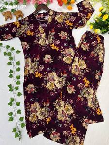 ชุดเซ็ตเสื้อและกางเกงขายาวผ้าเรยอนคอตตอนเนื้อนุ่มคุณภาพสูง ลวดลายพิมพ์และงานฟอยล์  กำลังเป็นที่นิยมมากที่สุด  ผู้จัดจำหน่ายจากเมืองสุรัต - Product Image 6