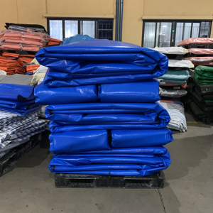 Heavy Duty PE Tarpaulin Fabric Outdoor Water Resistant Windproof Blue/Orange High Durability Large Capacity Custom Colors/Sizes - Product Image 5