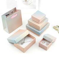 Boîte à bijoux personnalisée en gros avec logo, emballage cadeau, petite boîte rigide en papier avec pochette pour collier