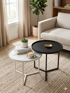 โต๊ะกาแฟโลหะเคลื่อนย้ายได้ทันสมัย ผลิตในเวียดนาม เฟอร์นิเจอร์ห้องนั่งเล่นเคลือบผงลูเมทัลสำหรับใช้ภายในอาคาร รับผลิตแบบ ODM - Product Image 3