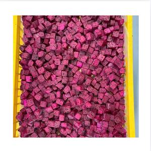 Cubes de fruit du dragon surgelés IQF en vrac, fruits tropicaux de qualité supérieure - Conservation à -18°C, durée de conservation de 24 mois, emballage sous vide 1 kg - Product Image 1