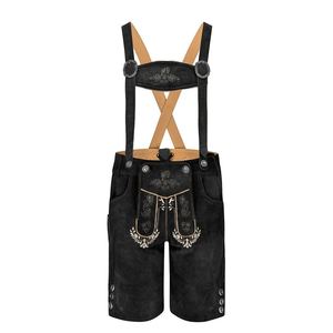 Los Mejores Pantalones Cortos de Cuero Bávaros Tradicionales y Elegantes para Hombre, Disfraz de Oktoberfest con Estampado Animal, Pantalones Cortos Bávaros al por Mayor - Product Image 1