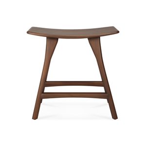 Midcentury Modern Solid Teak <b>Garden</b> <b>Stool</b> Outdoor Furniture Tapered Leg Waterproof Eco-Friendly Durable Hard Floor Use - Product Image 1