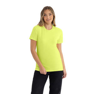 T-shirt classique moderne For Level 6210 100% Coton Ultra Doux Personnalisation Intégrée Jaune Néon Unisexe Vierge Quotidien - Product Image 4