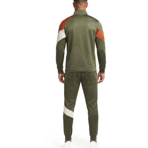 Trendy <b>Men</b> Solid Tracksuit Sportswear Athletic Eco-Friendly Quick Dry Full Zip Training <b>Jacket</b> <b>Track</b> Pants Custom Teamwear - Product Image 2