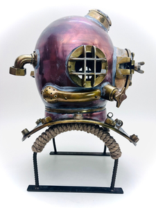 Casco de Buceo de Metal Sólido, Casco de Buzo Antiguo, Réplica de Casco de Buceo en Aguas Profundas, Decoración Náutica Marítima Vintage - Product Image 5