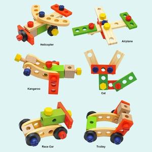 Wudly 53-Piece Montessori Educational STEM Construction Learning Toys Set <b>Wooden</b> <b>Tool</b> <b>Box</b> Child Safe Certified Multi-Color for - Product Image 4