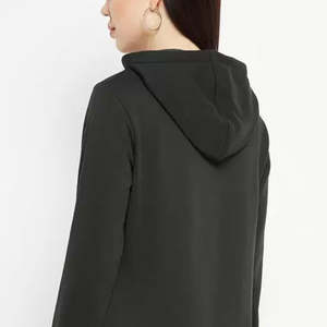 Sweat à capuche zippé de haute qualité pour femme, style tendance, anti-boulochage, respirant, pour femme - Product Image 5