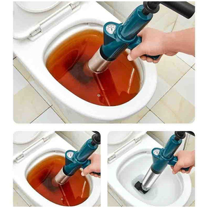 Émbolo de <span class=keywords><strong>fregadero</strong></span> de cocina para limpiar <span class=keywords><strong>tuberías</strong></span> de alcantarillado y émbolos de inodoro obstruidos de acero inoxidable de alta presión para el hogar - Product Image 6