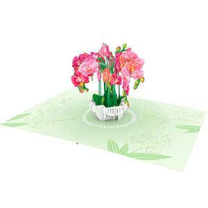 Tarjeta de Felicitación 3D Pop-Up con Diseño de Orquídea, Impresión Digital en Papel, Patrón Personalizado, Hecho a Mano en Vietnam, Fabricante ODM/OEM, Venta al Por Mayor - Product Image 4