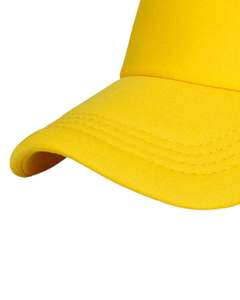 Gorra Trucker Amarilla Brillante con Malla Trasera, Ajustable, Transpirable, de Poliéster, con Espuma Frontal, Logotipo Personalizado, Gorra de Béisbol Lisa - Product Image 2