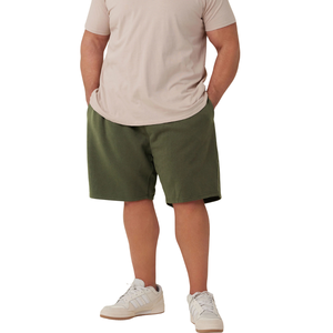 Plus Size Men's Casual <b>Boxer</b> Shorts Cotton Blend Elastic Waist Breathable Canvas Woven Solid Summer Wear Daily Use Quick Dry - Product Image 1