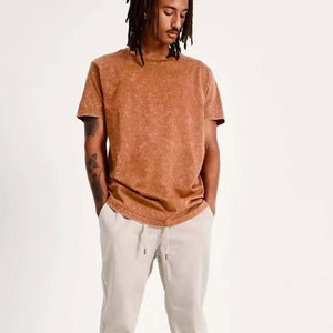 T-shirt homme à manches courtes de haute qualité, coupe ample, style streetwear, séchage rapide, délavé à l'acide, écologique, vente en gros - Product Image 3