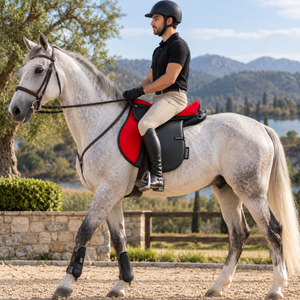 Silla de Montar para Equitación de Resistencia |   Silla de Montar Inglesa Sintética, Cómoda, Ligera y Resistente, para Equitación y Senderismo - Product Image 4