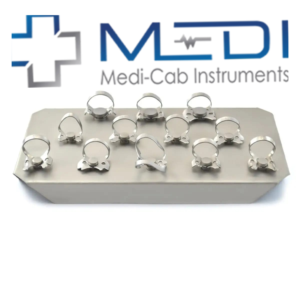 Bandeja Metálica Plateada Medi-Cab para Instrumentos Quirúrgicos Dentales, Reutilizable, con 12 Anillos y Clips, Autoclavable, Resistente a la Oxidación - Product Image 4