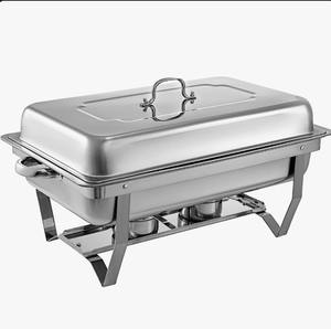 Juego de 6 recipientes rectangulares de acero inoxidable premium para buffet y calentador de alimentos al mejor precio - Product Image 3