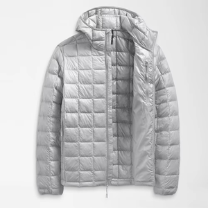 Chaqueta Acolchada con Capucha para Hombre, Ligera, Resistente al Viento, de Color Sólido, Informal, para Invierno, Corte Regular, Cierre de Cremallera, Gris - Product Image 6