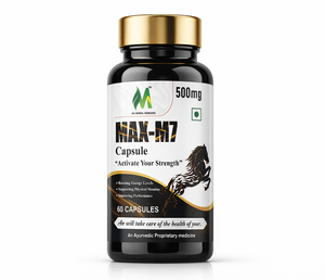 Capsules d'extraits végétaux naturels MAX-M7 avec formule d'ingrédients botaniques à base de plantes, conditionnées en flacon compact pour une utilisation quotidienne - Product Image 1
