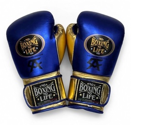 ถุงมือชกมวยหนังวัวแท้แบบเต็มนิ้ว น้ำหนักเบา ระบายอากาศได้ดี ยี่ห้อ Customized No Boxing No Life Canelo พร้อมสายรัดแบบ Hook and Loop - Product Image 4