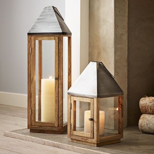 Farol colgante de madera con mango de cuerda para decoración del hogar, Fabricación en la India, compra a la venta - Product Image 5