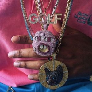 Collar con Colgante Cherry Bomb de Tyler Creator, Marca Briva Jewels BP-85, para Hombre, Estilo Hip Hop, Chapado en Oro y Plata, con Moissanita, Inspirado en Álbumes de Rap - Product Image 5