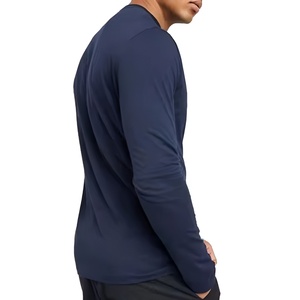 T-shirt de performance à manches longues bleu pour homme, séchage rapide, respirant, athlétique, entraînement, course à pied, sport, léger - Product Image 5