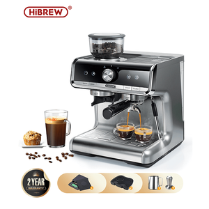 Macchina da Caffè Espresso Semiautomatica 20 Bar con Doppia Caldaia, Macinacaffè Integrato, Estrazione per Due Tazze, per Cappuccino Italiano LC - Product Image 4
