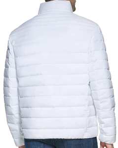 Chaqueta Acolchada Gris para Hombre, Cuello Alto, Cierre de Cremallera, Resistente al Viento, Estilo Casual, Relleno de Poliéster, para Otoño - Product Image 3