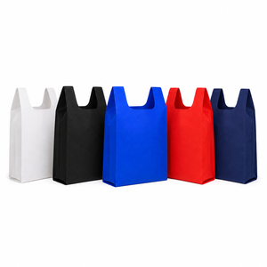 Bolsas Ecológicas Reutilizables Azules Premium, Tipo U, de Tela No Tejida, Duraderas, para Compras, con Impresión de Logotipo Personalizado - Product Image 5