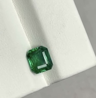 Batu Permata Zamrud Asli India Premium Warna Hijau Cerah Bentuk Oktagon 1.70ct untuk Pembuatan Perhiasan Mewah GEMS INTERNATIONAL