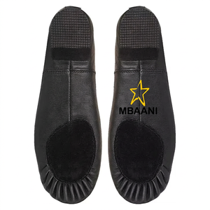 Chaussures de jazz MBAANI en cuir véritable, plates, unisexes, avec logo étoile, chaussures de danse en cuir noir, chaussures de jazz haut de gamme - Product Image 6